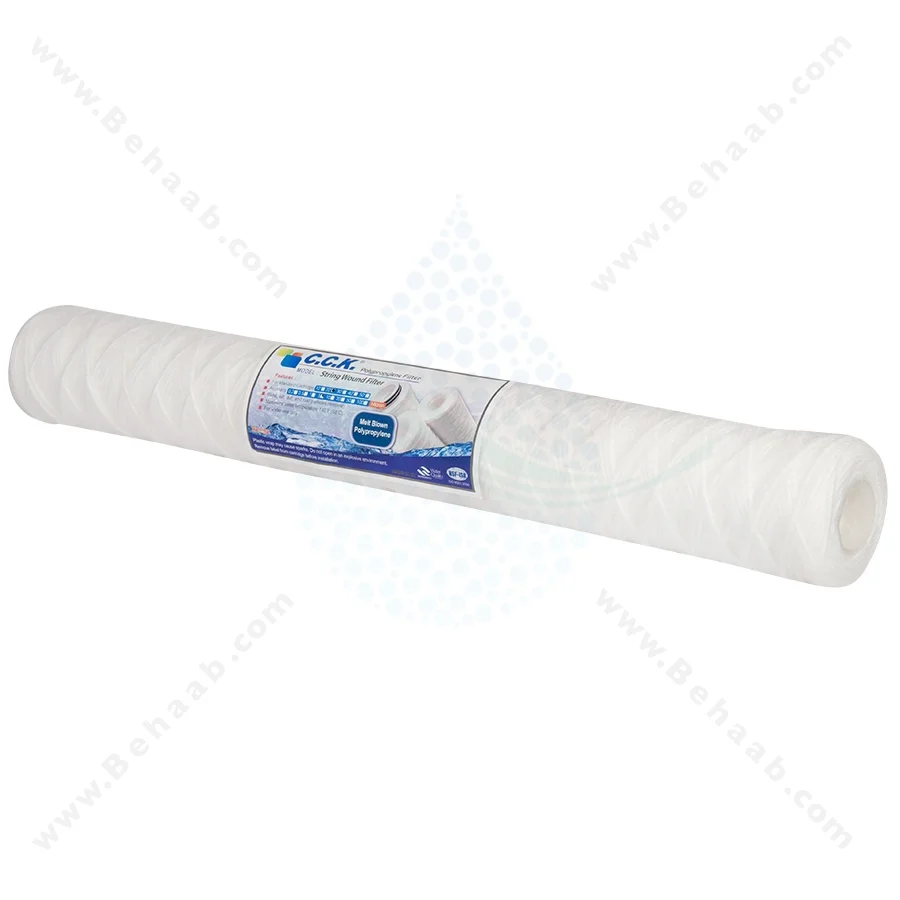 فیلتر نخ تابیده 20 اینچ اسلیم سی سی کا 5 میکرون - 20 Inch 5 Micron Slim String Wound Water Filter CCK