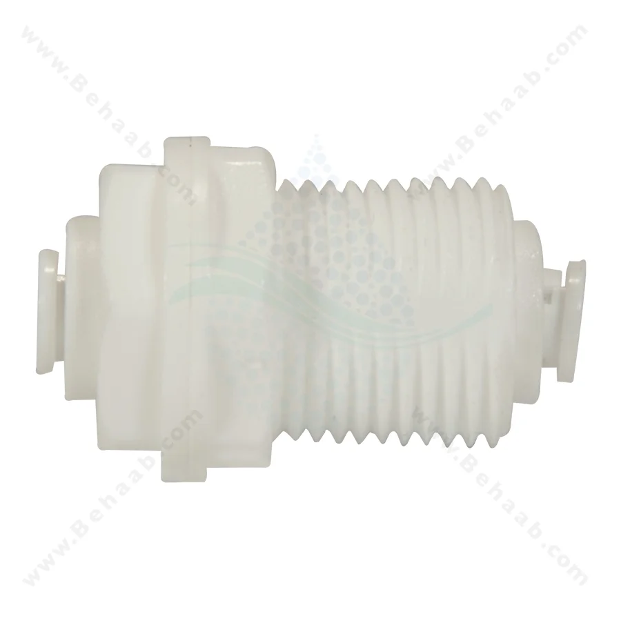 بالک هد یک چهارم فیتینگی به یک چهارم فیتینگی وسط یک دوم رزوه - Ro Fittings Bulkhead Connector