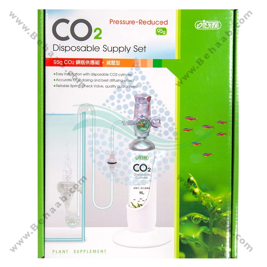 ست دی اکسید کربنCO2 آکواریوم ایستا I-555 - ISTA Disposable CO2 Supply Set - Basic 95g Model I-555