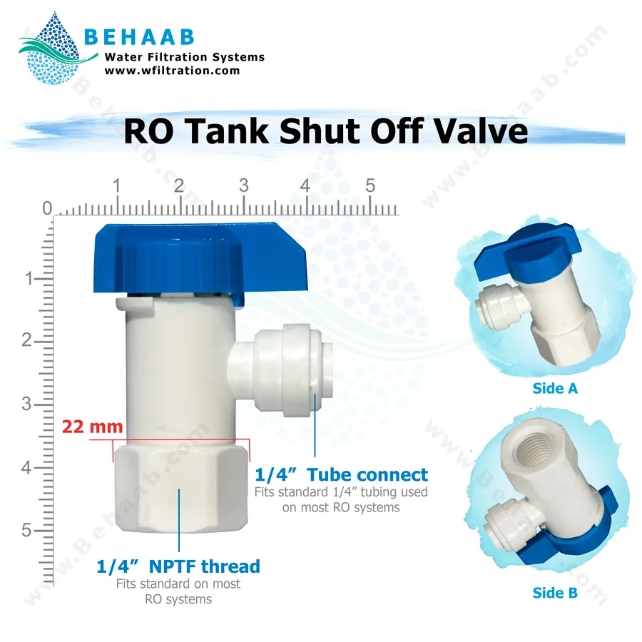 شیر مخزن تصفیه آب خانگی WTV-01 - RO Tank Shut Off Valve