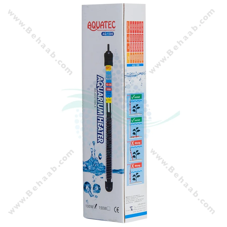بخاری آکواریوم 100 وات آکواتک AQ-1300 - Aquarium Heaters Aquatec AQ-1300 - 100W