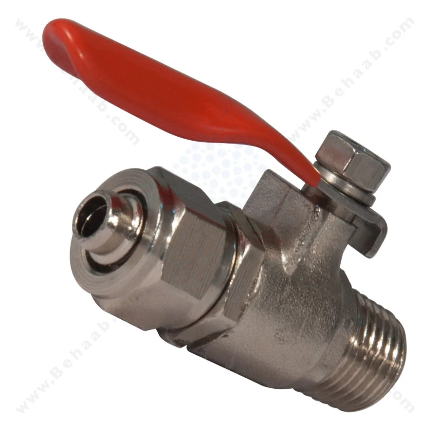 شیر ورودی دستگاه تصفیه آب نیمه صنعتی 1/4 به 3/8 - Semi-Industrial Water Purifier Inlet Ball Valve