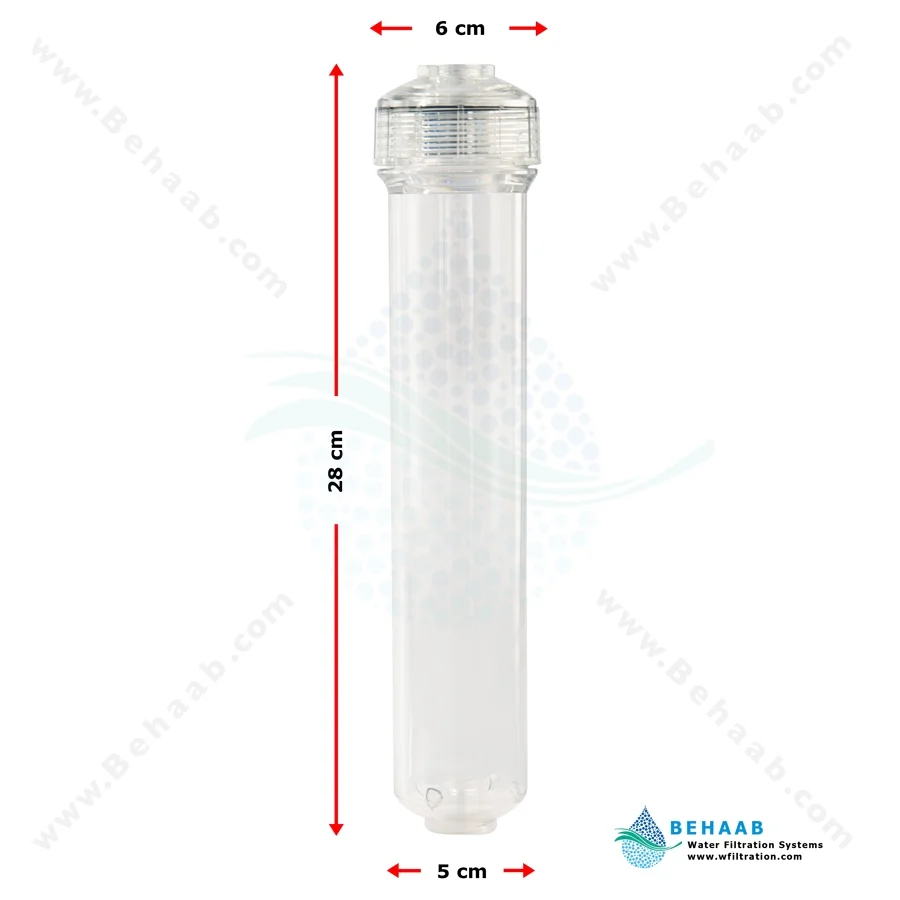 کارتریج اینلاین فیلتر تصفیه آب - 10 inch Clear Refillable Filter In-Line Housing