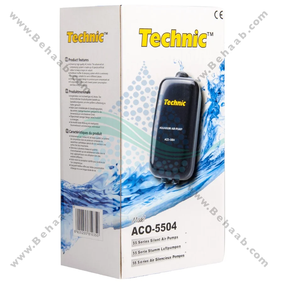 پمپ هوا آکواریوم تکنیک مدل ACO-5504 - Aquarium Air Pumps Technic Model ACO-5504