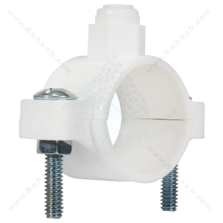 بست فاضلاب تصفیه آب فیتینگی - Drain Saddle Valve with 1/4" Quick Connect for Reverse Osmosis Systems