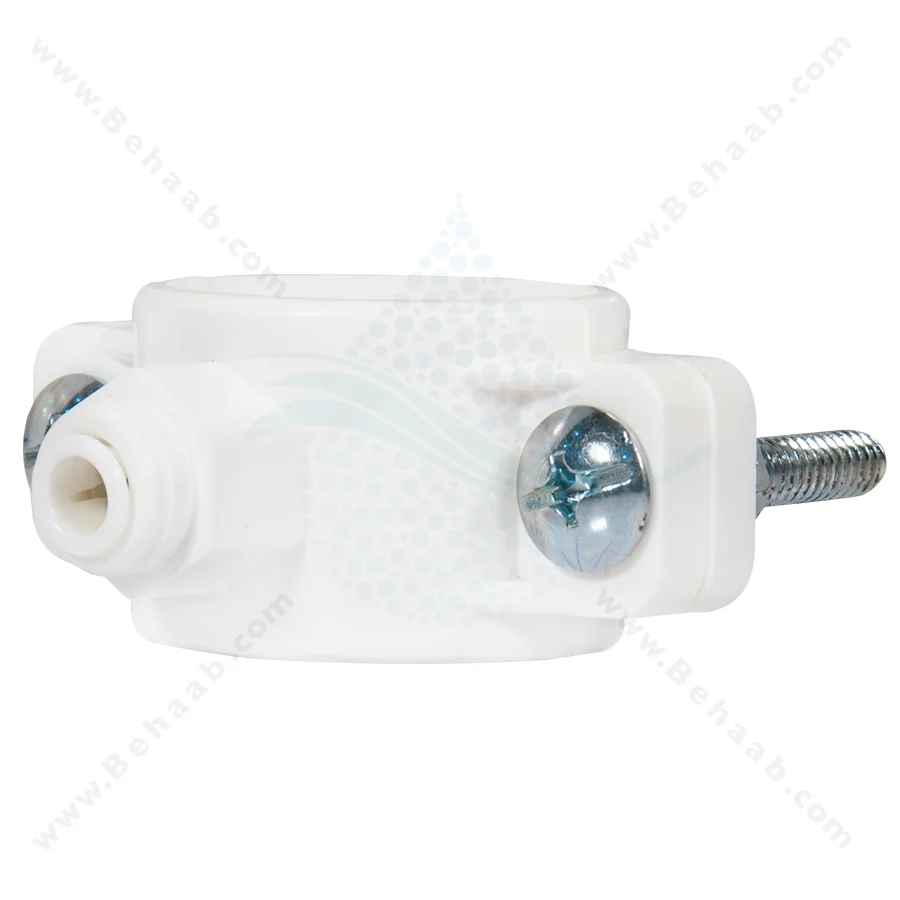 بست فاضلاب تصفیه آب فیتینگی - Drain Saddle Valve with 1/4" Quick Connect for Reverse Osmosis Systems