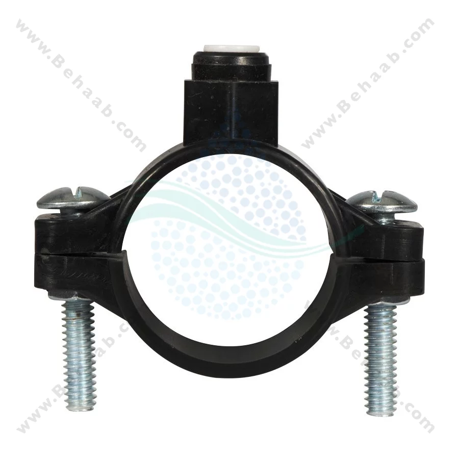 بست فاضلاب تصفیه آب مدل اتصال فیتینگی - Drain Saddle Valve with 1/4" Quick Connect for Reverse Osmosis Systems