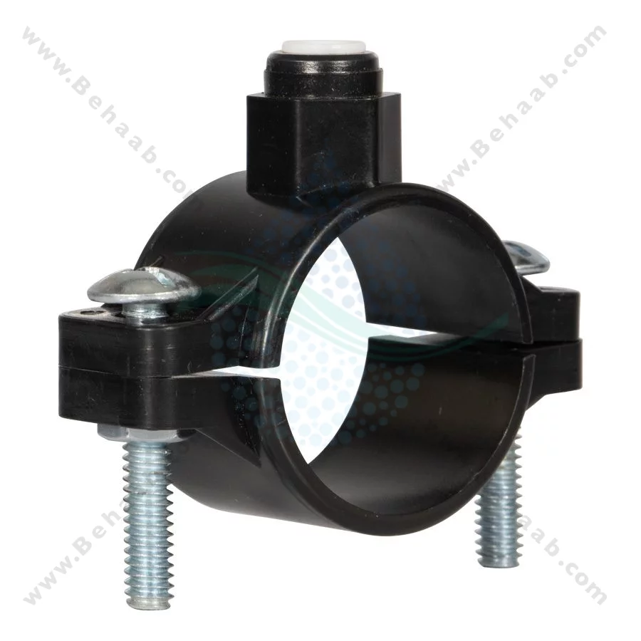 بست فاضلاب تصفیه آب مدل اتصال فیتینگی - Drain Saddle Valve with 1/4" Quick Connect for Reverse Osmosis Systems