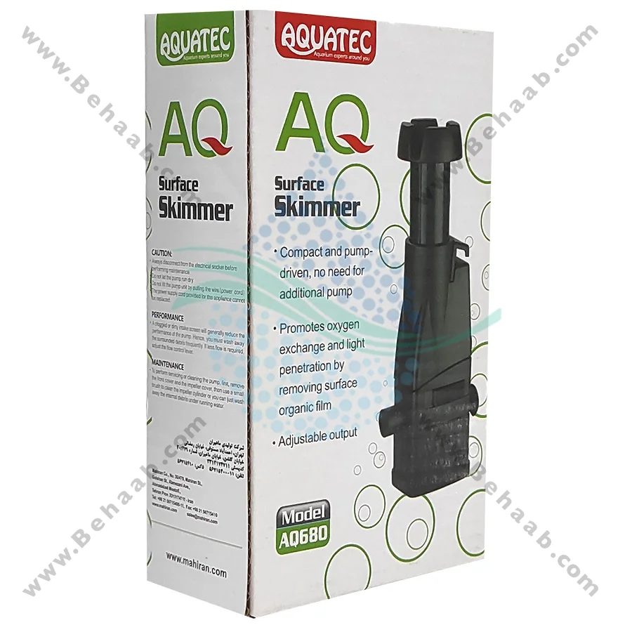 اسکیمر سطحی آکواریوم آکواتک AQ680 - Aquarium Surface Skimmer AQUATEC AQ680