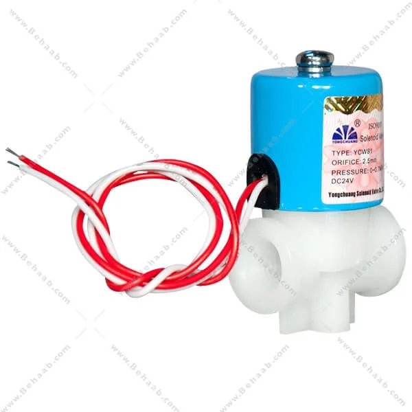 شیر برقی تصفیه آب یانگ چانگ مدل YCWS1 - 24V DC RO Water Purifier Solenoid Valve Yongchuang Model YCWS1