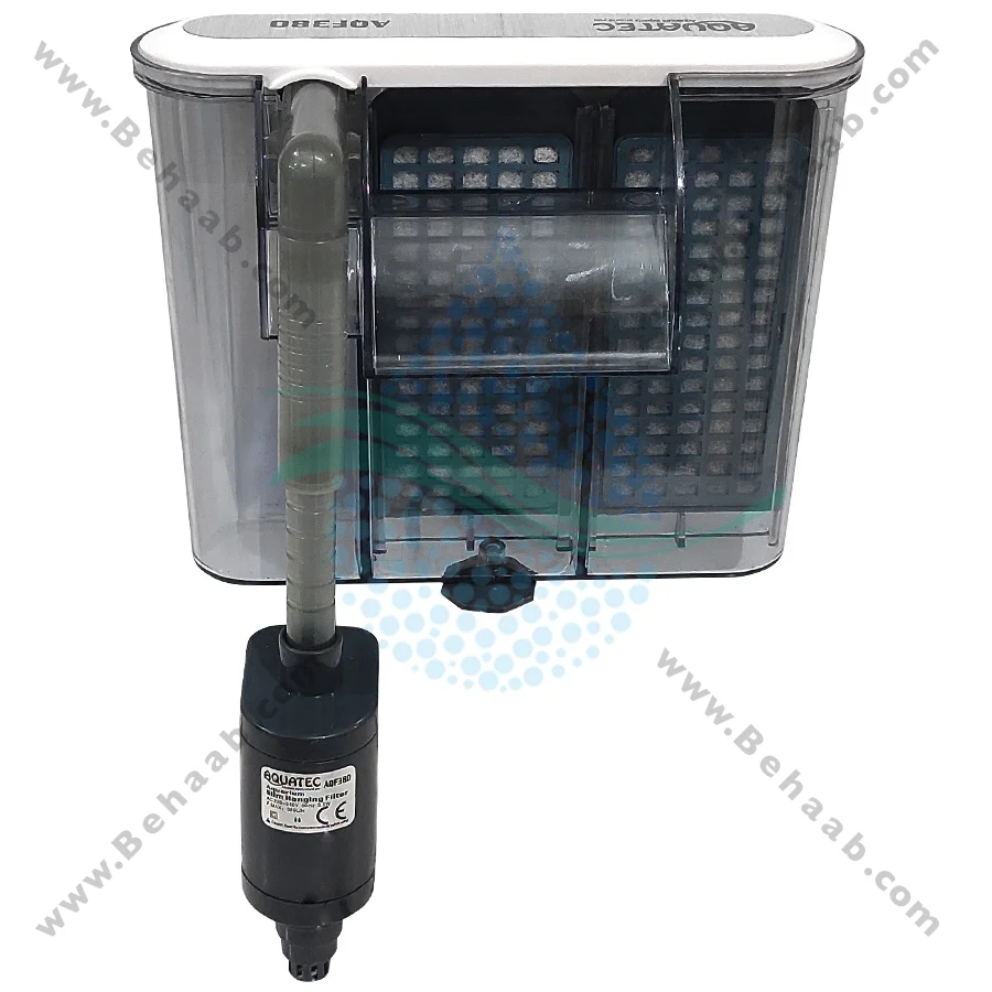 فیلتر هنگان آکواتک مدل AQF380 - AQUATEC Aquarium slim Hanging Filter AQF380
