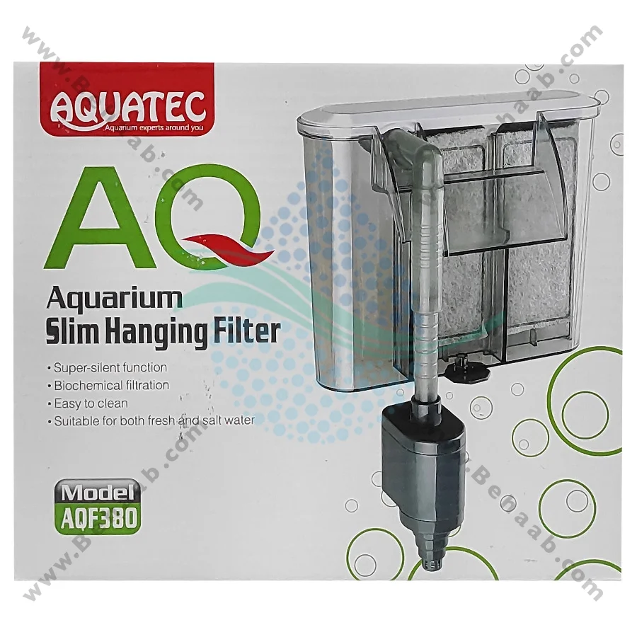 فیلتر هنگان آکواتک مدل AQF380 - AQUATEC Aquarium slim Hanging Filter AQF380