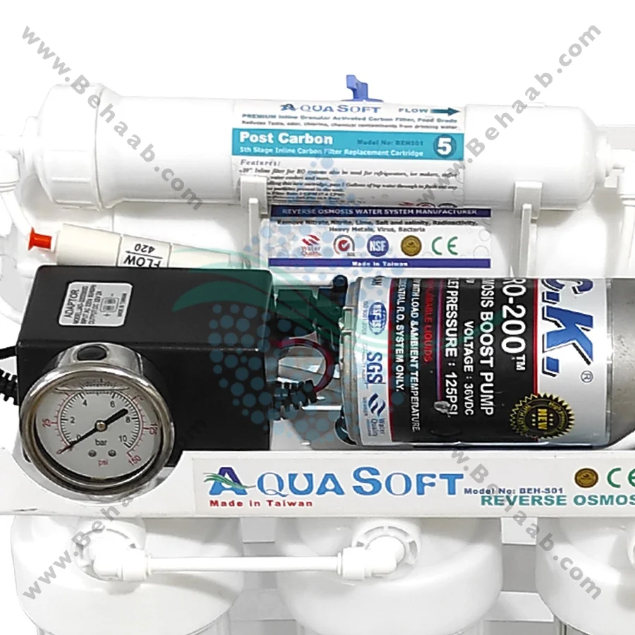 تصفیه آب نیمه صنعتی 100 گالن آکوا سافت CWF_1001 - Aqua Soft 100 GPD Commercial Reverse Osmosis Water Filtration System CWF_1001