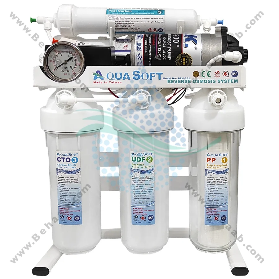 تصفیه آب نیمه صنعتی 100 گالن آکوا سافت CWF_1001 - Aqua Soft 100 GPD Commercial Reverse Osmosis Water Filtration System CWF_1001