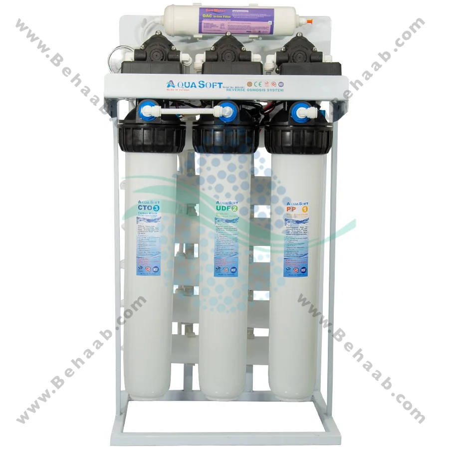 تصفیه آب نیمه صنعتی 600 گالن آکوا سافت CWF_6001 - Aqua Soft 600 GPD Commercial Reverse Osmosis Water Filtration System CWF_6001