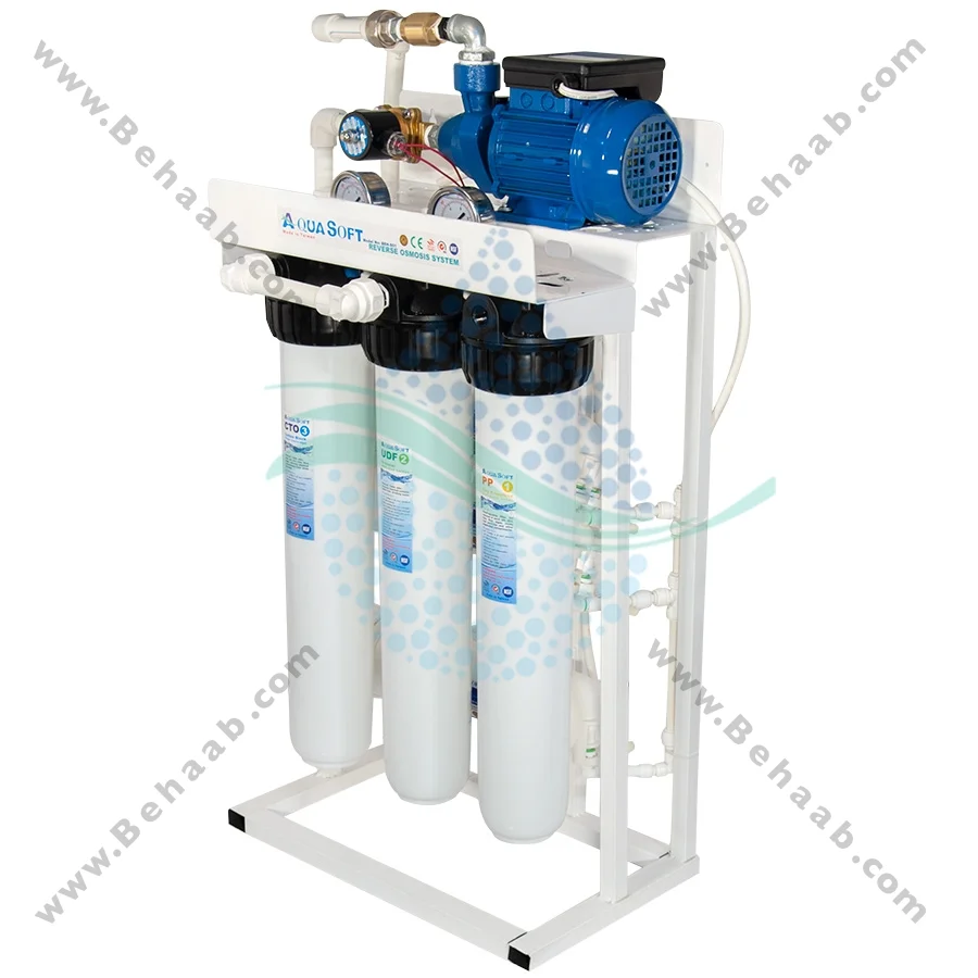 تصفیه آب نیمه صنعتی 1200 گالن آکوا سافت - Aqua Soft 1200 GPD Commercial Reverse Osmosis Water Filtration System
