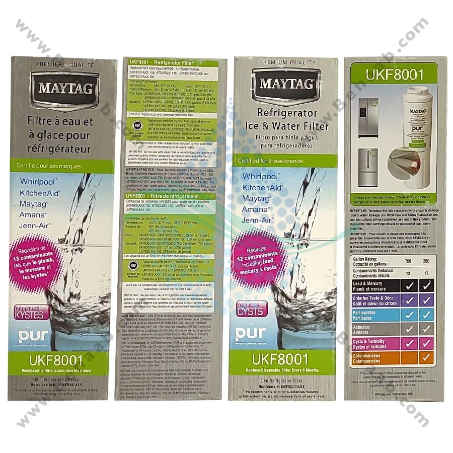 فیلتر یخچال ساید مایتگ مدل UKF8001 اورجینال - Maytag UKF8001 PUR Refrigerator Water Filter