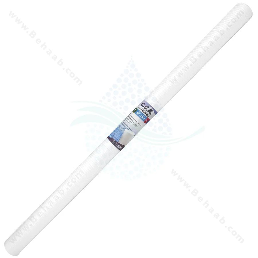 فیلتر الیافی 40 اینچ اسلیم 5 میکرون سی سی کا - 40 inch 5 Micron Sediment Polypropylene Water Filter Cartridge CCK