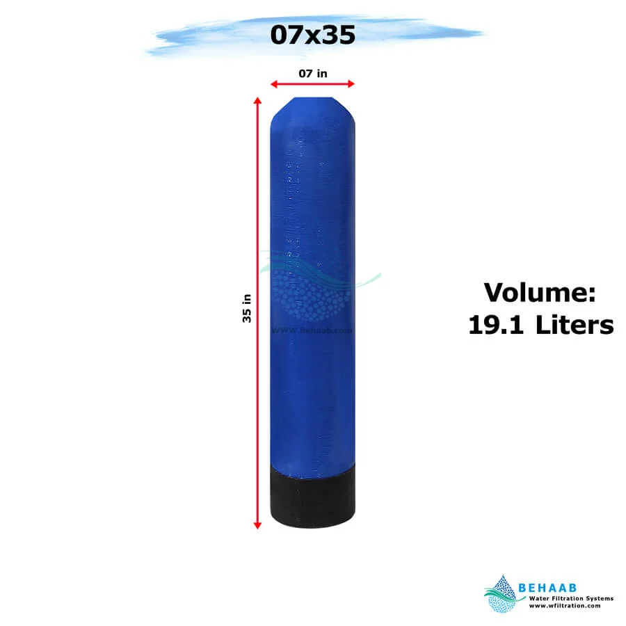 مخزن FRP هیدروتک سایز 7x35 - FRP Pressure Vessel Hydrotech 0735