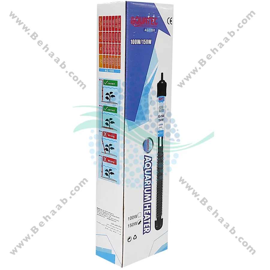 بخاری آکواریوم 150 وات آکواتک AQ-1500 - Aquarium Heaters Aquatec AQ-1500 - 150W