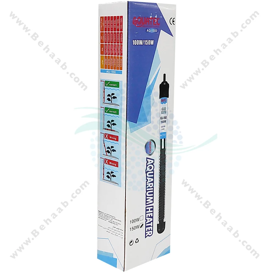 بخاری آکواریوم 150 وات آکواتک AQ-1500 - Aquarium Heaters Aquatec AQ-1500 - 150W