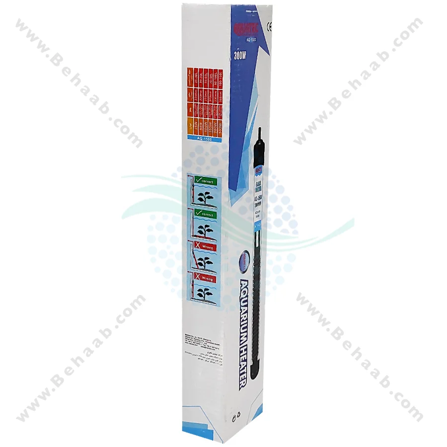 بخاری آکواریوم 300 وات آکواتک AQ-1500 - Aquarium Heaters Aquatec AQ-1500 - 300W