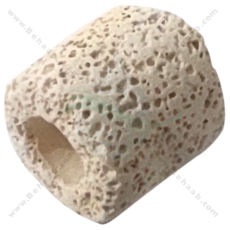 سرامیک آکواریوم ایستا حجم 0.5 لیتر سایز M - Power Material Bio Ceramic Rings Aquarium Filter Media 0.5 liter