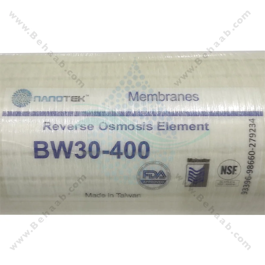 فیلتر ممبران 8 اینچ نانوتک (nanotek) مدل BW30-400 - 8inch nanotek Brackish Water RO Membrane Element-BW30-400