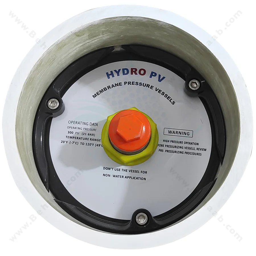 پرشر وسل 8 اینچ تک المانه ساید پورت هیدرو پی وی Hydro PV - Hydro PV 8 inch 300 psi Side Port Membrane Pressure Vessel