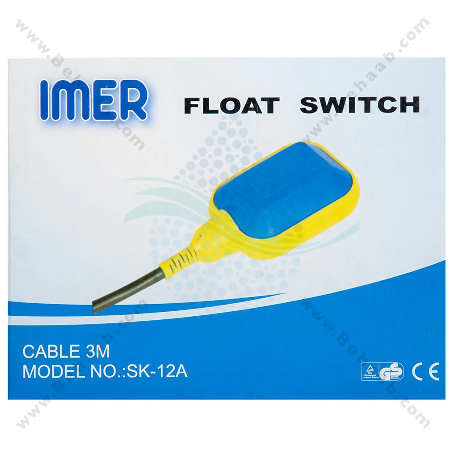 فلوتر برقی ایمر Imer مدل SK-12A با کابل 3 متری - IMER Magnetic Float Level Switch SK-12A With Cable 3M