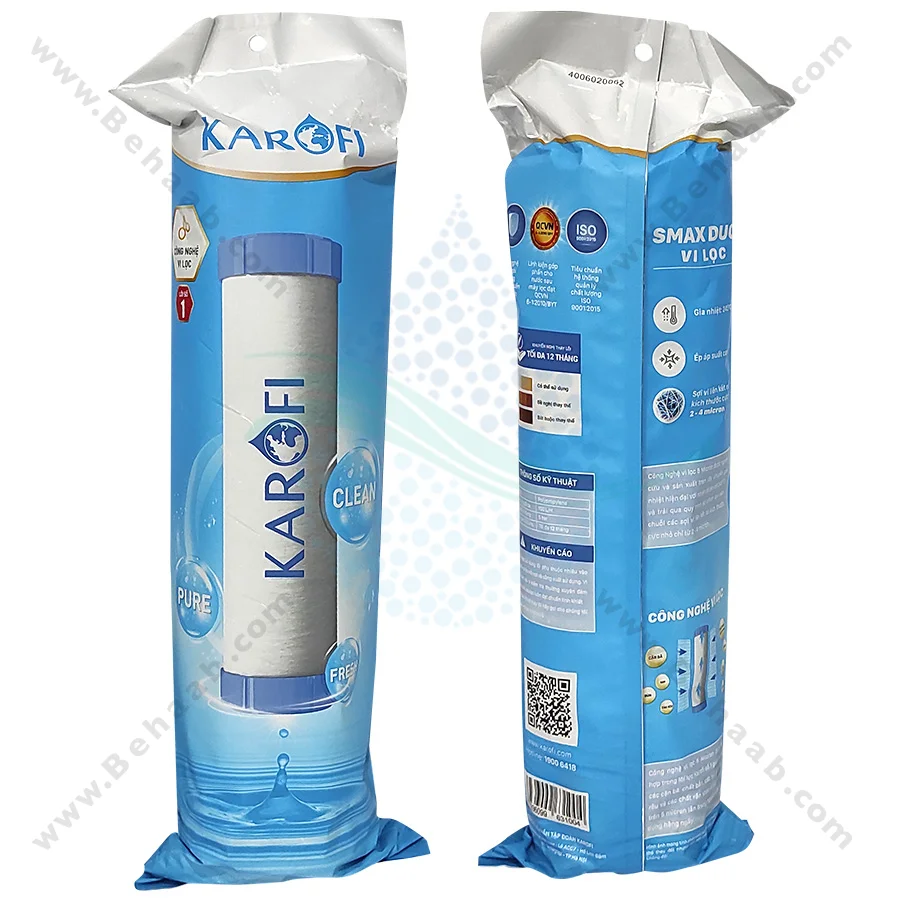 فیلتر الیافی کاروفی 5 میکرون - 10 Inch 5 Micron Sediment Water Filter Replacement Cartridge KAROFI