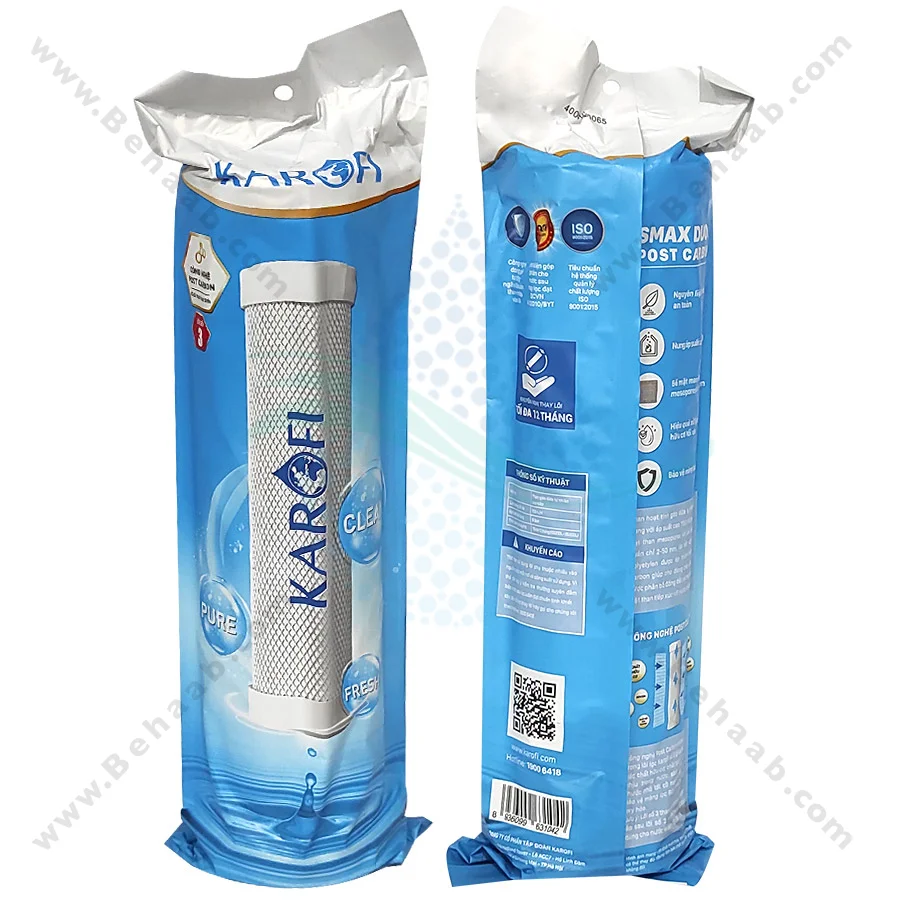 فیلتر کربن بلاک کاروفی - 10 inch Carbon Block CTO Water Filter Cartridge KAROFI