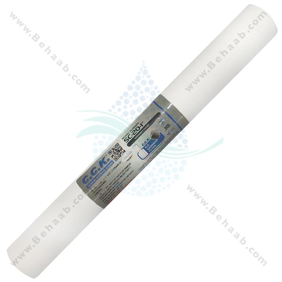 فیلتر الیافی 20 اینچ اسلیم سی سی کا 1 میکرون اورجینال - 20Inch 1 Micron Sediment Water Filter Replacement Cartridge CCK