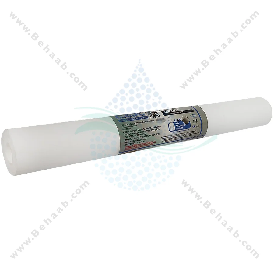فیلتر الیافی 20 اینچ اسلیم سی سی کا 1 میکرون اورجینال - 20Inch 1 Micron Sediment Water Filter Replacement Cartridge CCK