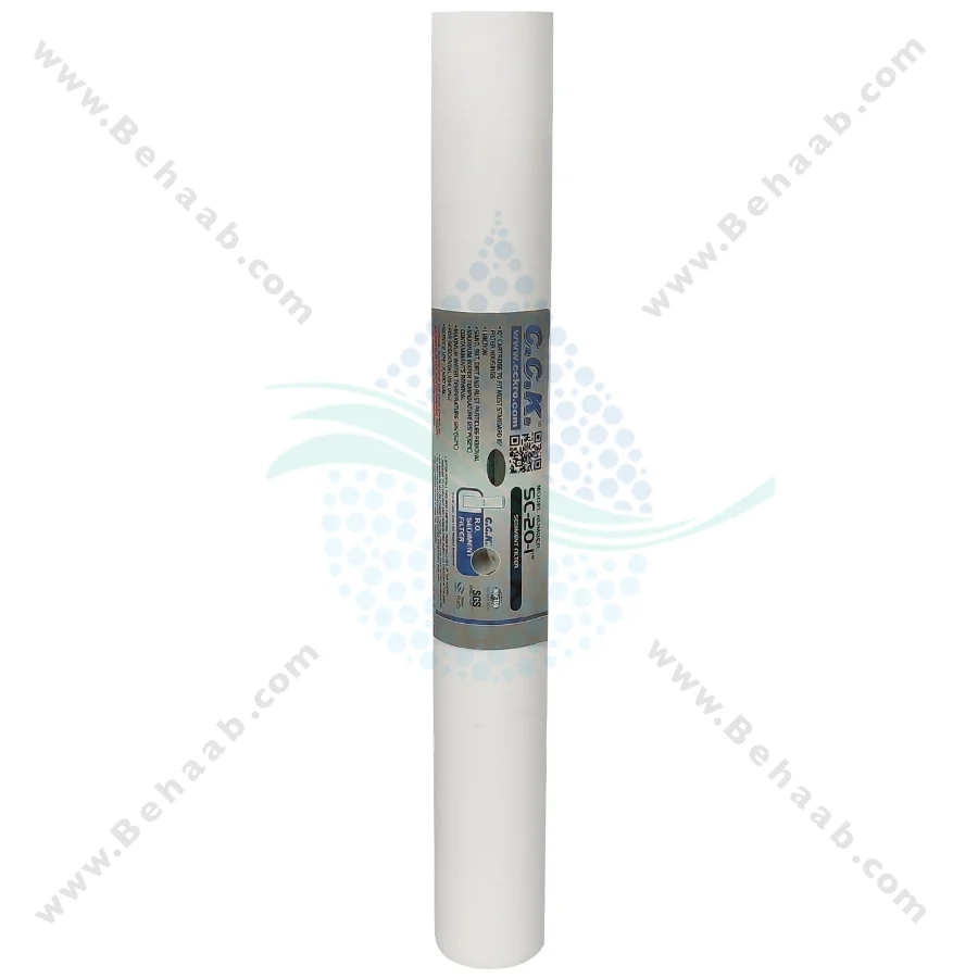 فیلتر الیافی 20 اینچ اسلیم سی سی کا 1 میکرون اورجینال - 20Inch 1 Micron Sediment Water Filter Replacement Cartridge CCK