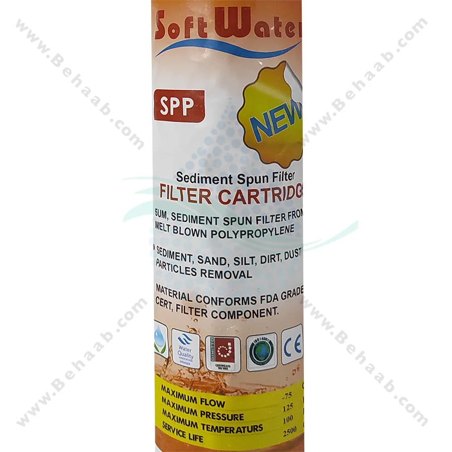 فیلتر نخ تابیده 30 اینچ اسلیم سافت واتر 5 میکرون - 30 Inch 5 Micron String Wound Filter Cartridges Soft Water