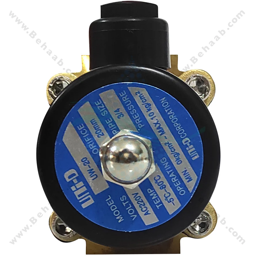 شیر برقی تصفیه آب یونیدی مدل UW-20 سایز 3/4 اینچ - 3/4inch UW-20 Uni-D Type Water Solenoid Valve 220V AC