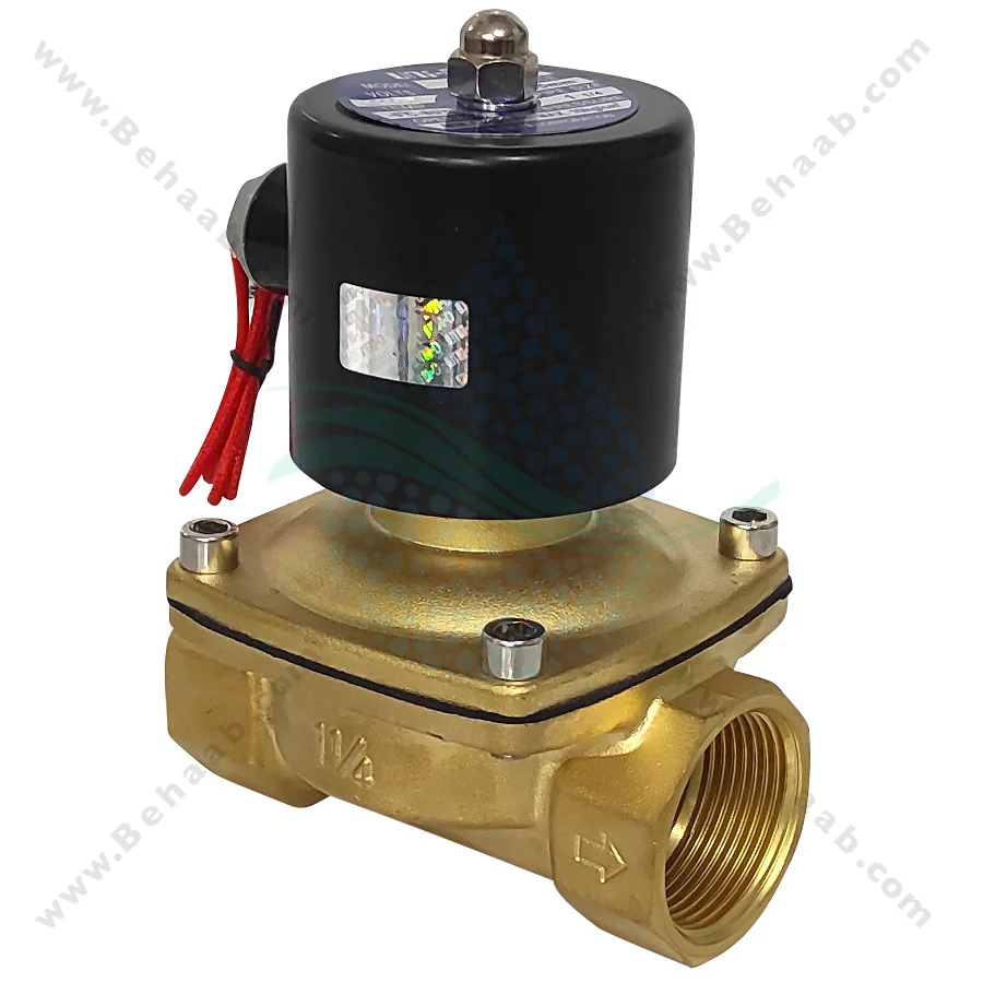 شیر برقی تصفیه آب یونیدی مدل UW-35 سایز 1/4-1 اینچ - 1-1/4inch UW-35 Uni-D Type Brass Solenoid Valve 220V AC