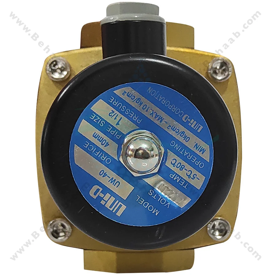 شیر برقی تصفیه آب یونیدی مدل UW-40 سایز 1/2-1 اینچ - 1-1/2inch UW-40 Uni-D Type Water Solenoid Valve 220V AC