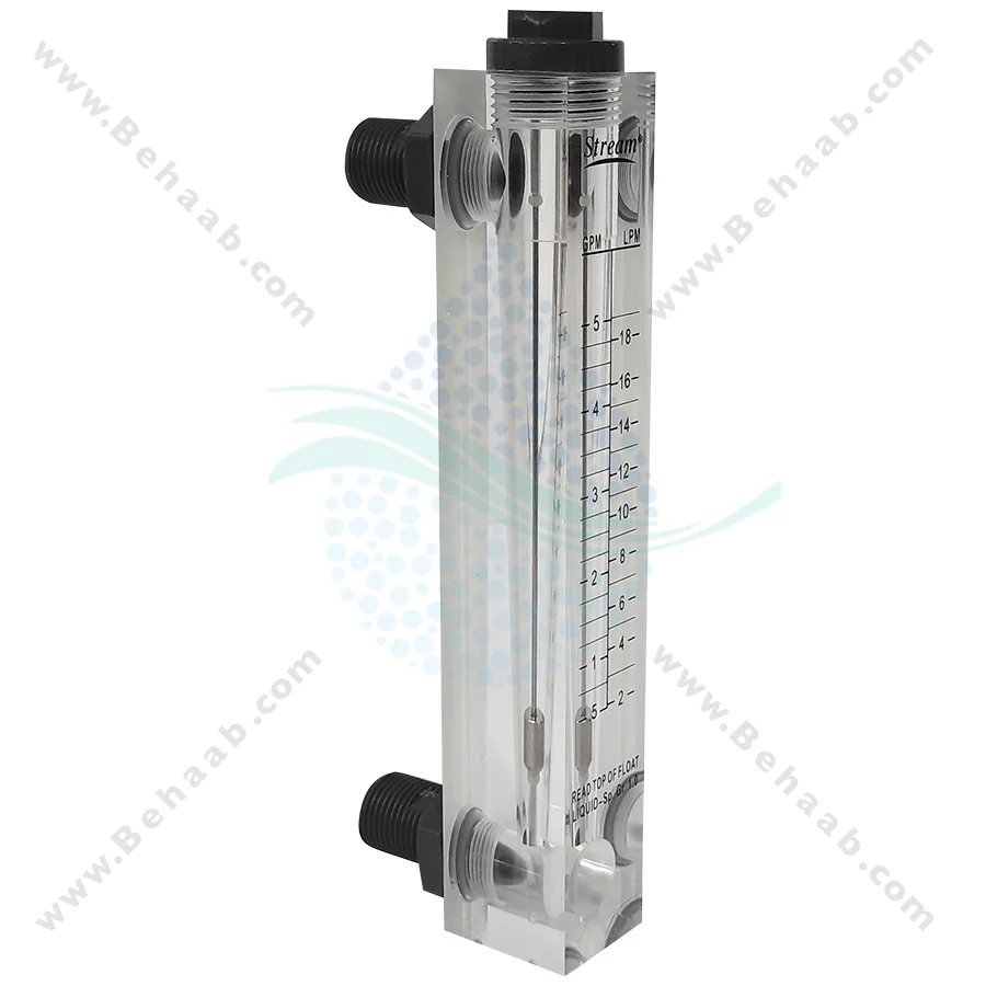 فلومتر تابلویی استریم 5GPM مدل LZM-15J - LZM-15J Panel Type Water Flow Meter 0.5-5 GPM 2-18 LPM