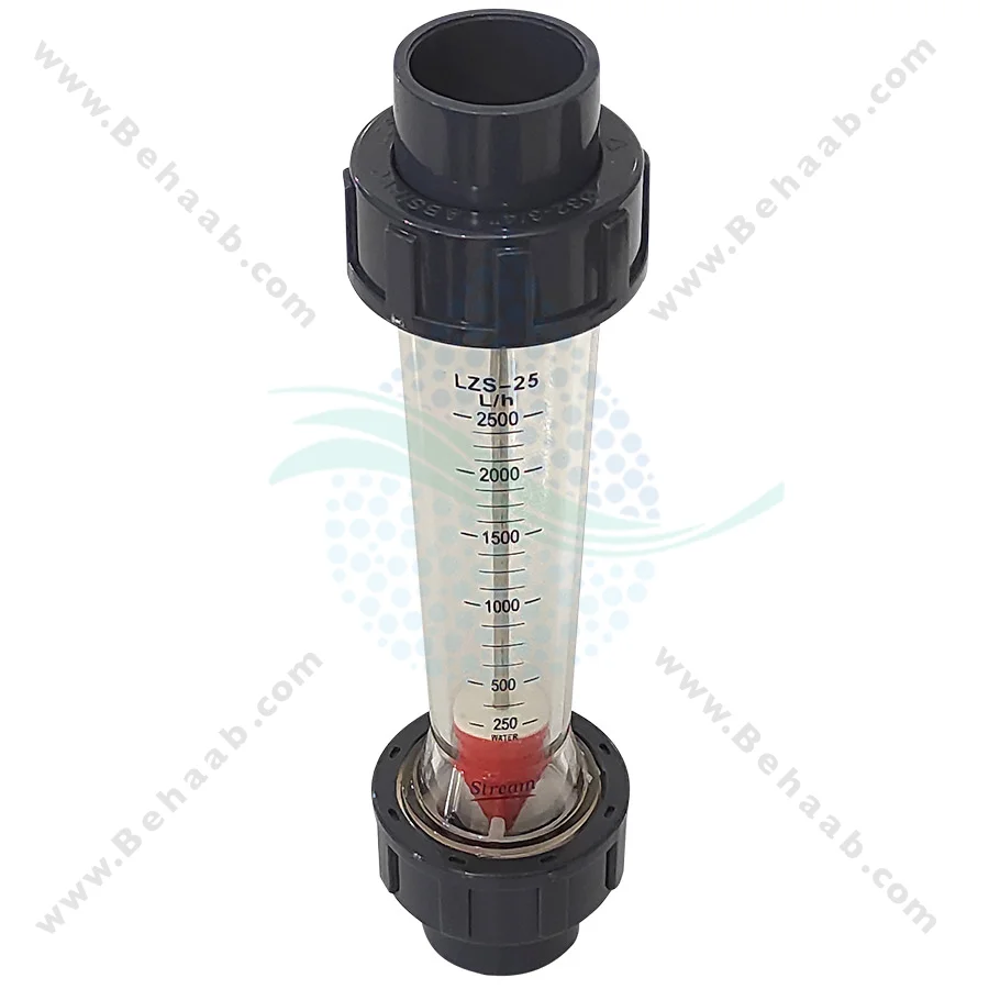 فلومتر خطی استریم 2500Lh مدل LZS-25 - 250-2500L/H Plastic Tube Type Liquid Water Rotameter LZS-25 Flow Meter