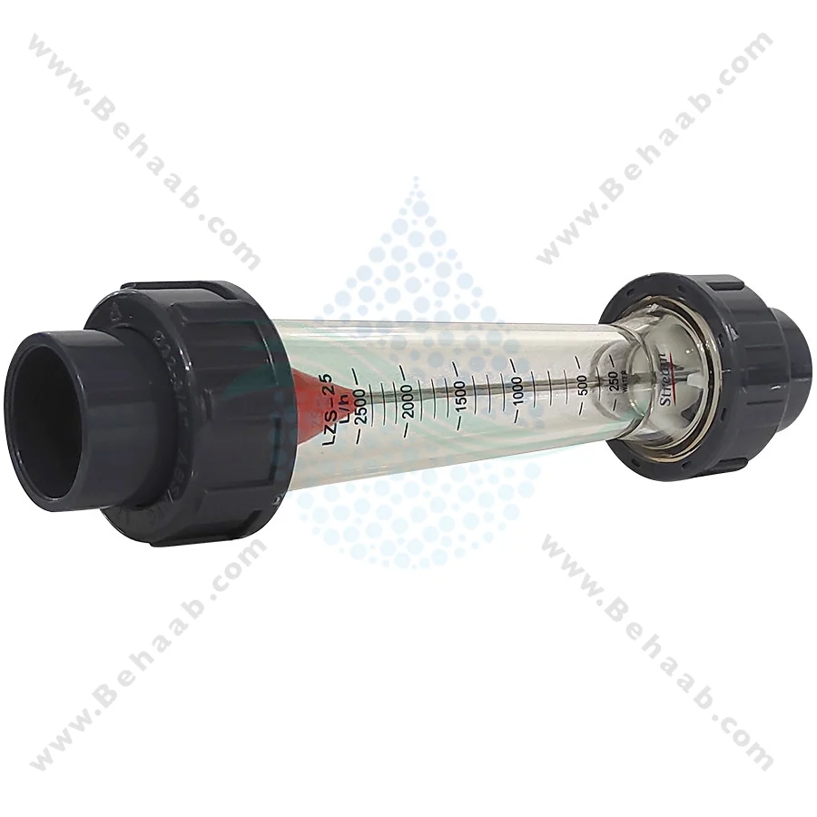 فلومتر خطی استریم 2500Lh مدل LZS-25 - 250-2500L/H Plastic Tube Type Liquid Water Rotameter LZS-25 Flow Meter
