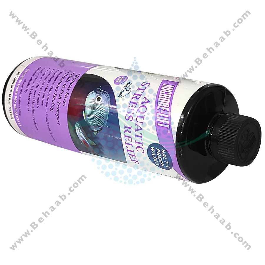 محلول ضد استرس ماهی آکواریوم میکروب لیفت - Microbe Lift Aquatic Stress Relief For Aquariums Fish