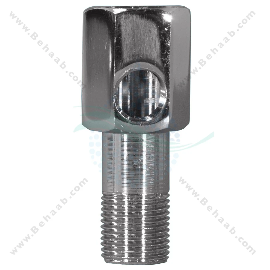 سه راه ورودی استیل تصفیه آب 3/8 پایه بلند - Steel Inlet Valve Connector Ro Water Purifier 3/8 inch