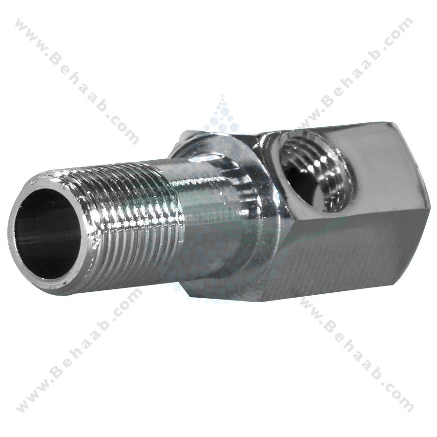 سه راه ورودی استیل تصفیه آب 3/8 پایه بلند - Steel Inlet Valve Connector Ro Water Purifier 3/8 inch