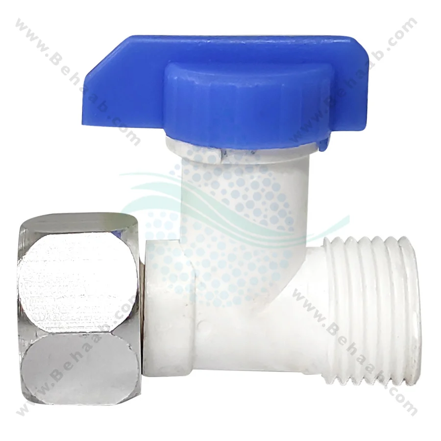 سه راهی و شیر ورودی تصفیه آب - Plastic Inlet Valve with Connector 1/2 inch Water Purifier
