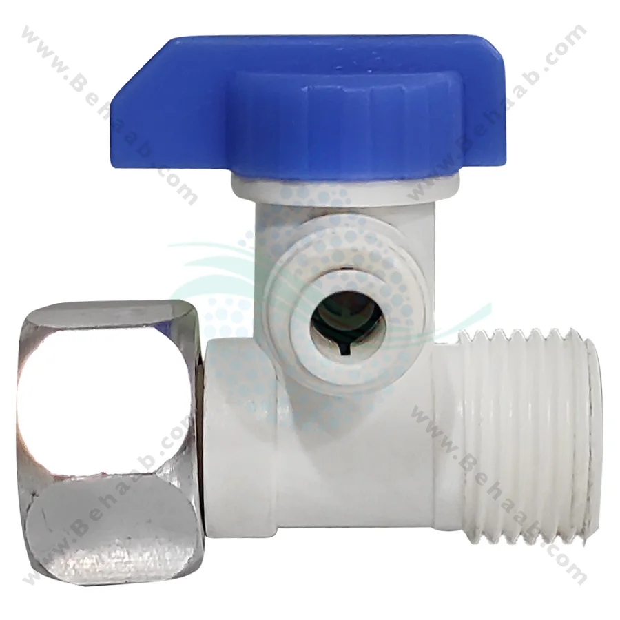 سه راهی و شیر ورودی تصفیه آب - Plastic Inlet Valve with Connector 1/2 inch Water Purifier