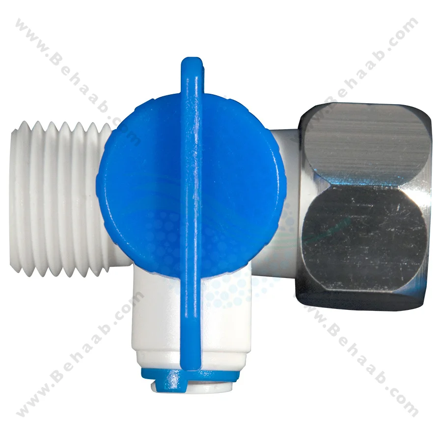 سه راهی و شیر ورودی تصفیه آب - Plastic Inlet Valve with Connector 1/2 inch Water Purifier