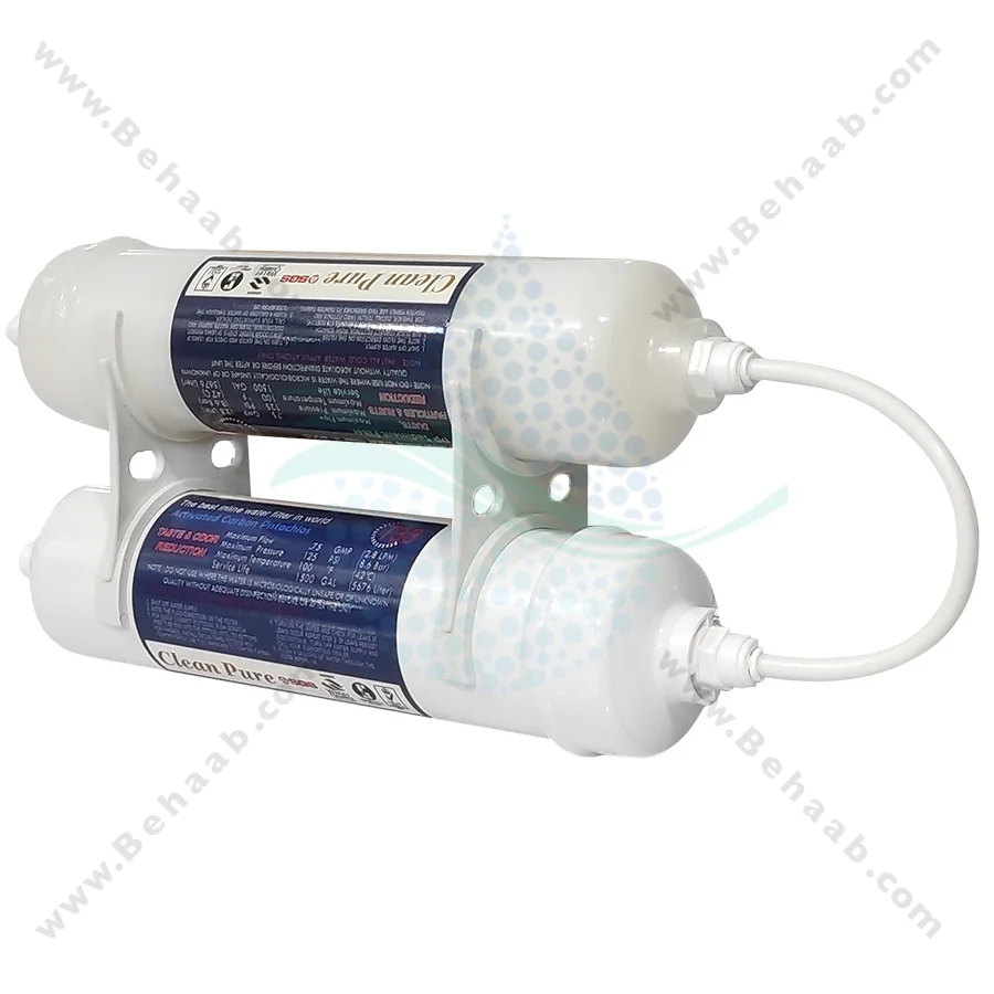 فیلتر بیرونی یخچال 2 مرحله الیاف و کربن کلین پیور - 2 Stage Exterior Refrigerator Water Filter PP and GAC Clean Pure