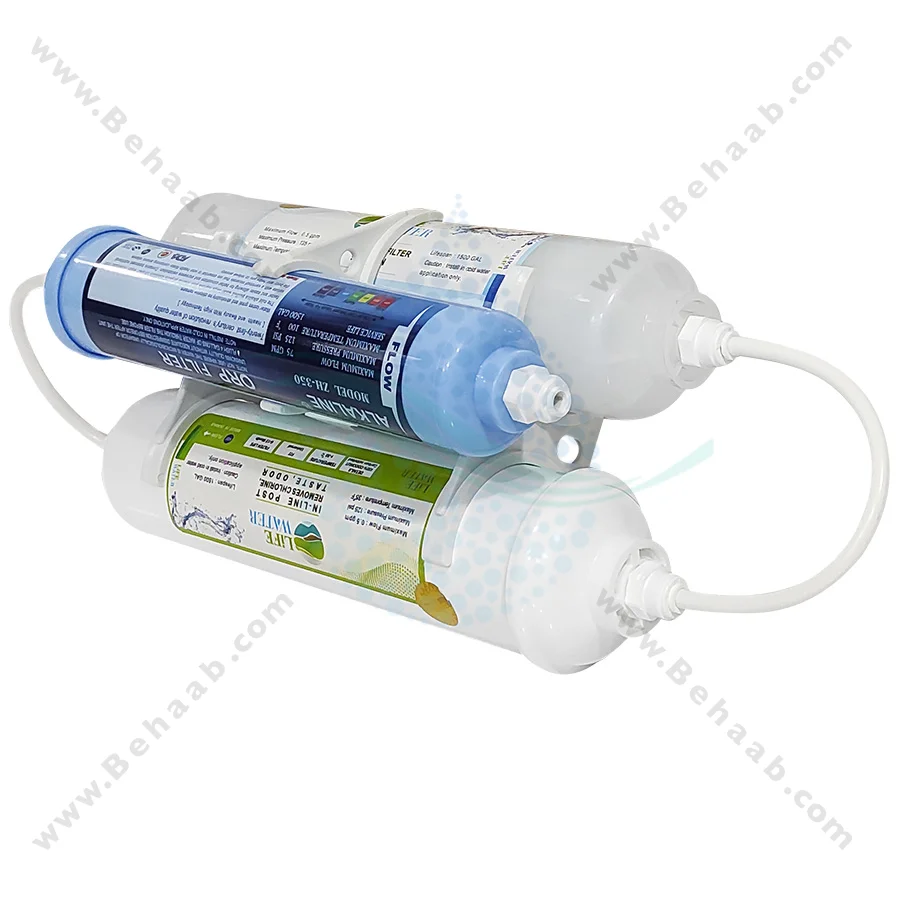 فیلتر بیرونی یخچال 3 مرحله الیاف، کربن و قلیایی لایف واتر - 3 Stage Exterior Refrigerator Water Filter PP and GAC and Alkaline Life Water
